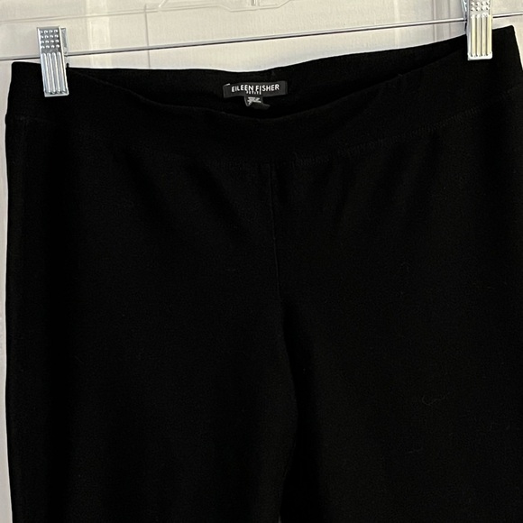 Eileen Fisher Pull On Cigarette Pants Slacks Black Womens Size Small Petite - Picture 4 of 11
